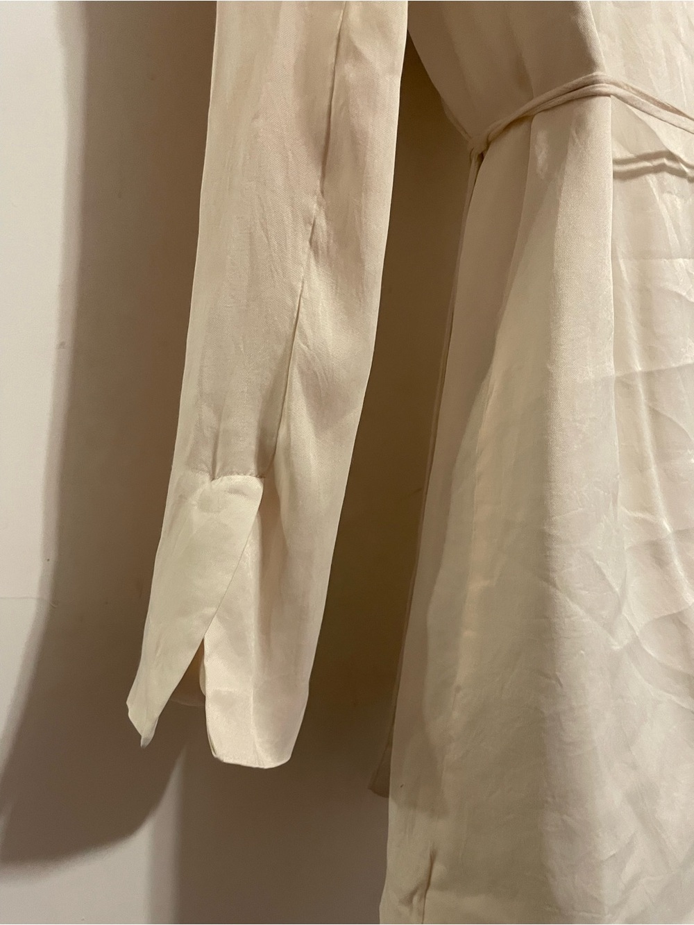 Zara Cream Wrap Blazer Dress with Self-Tie Waist - Picture 3 of 7